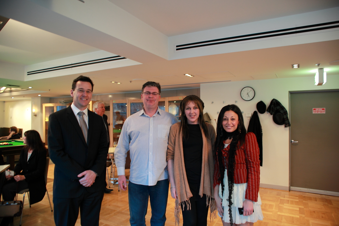 Paul Crossley; Miles O'Connor; Helen Marston of Humane Research Australia; Shatha Hamade